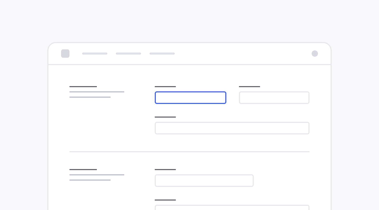 Blocks for Profile Settings