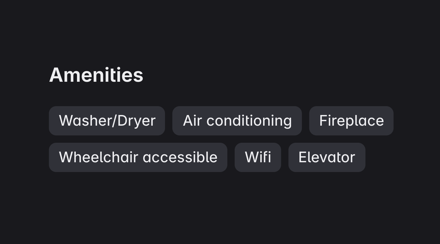 Presents a list of items as a set of small, tactile entities.