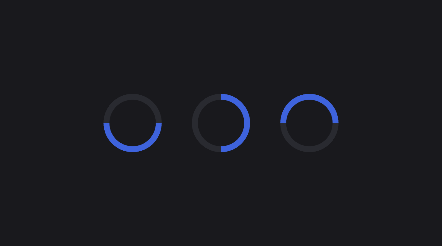 A circular progress indicator.