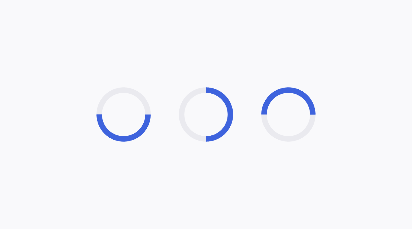 A circular progress indicator.