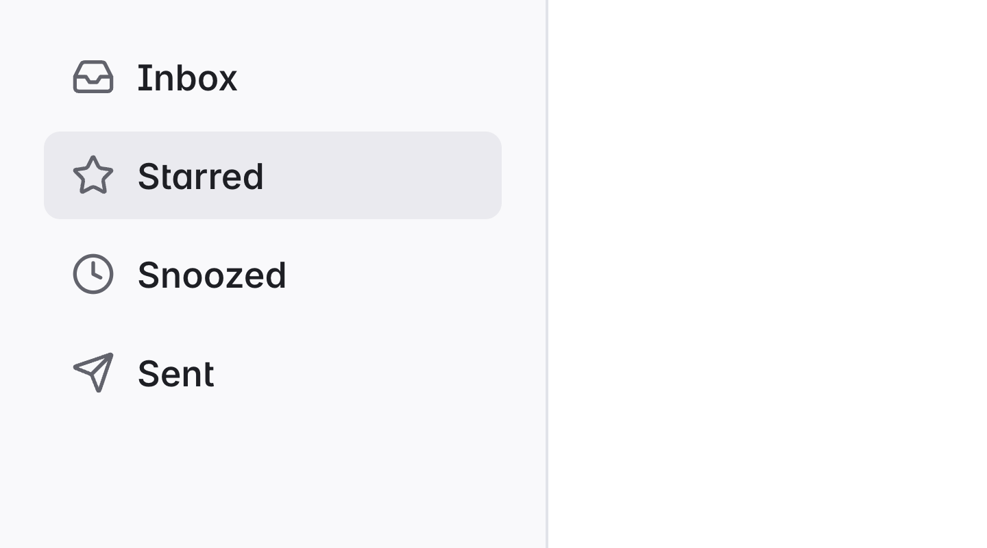 A container for content that is fixed to one side of the screen.