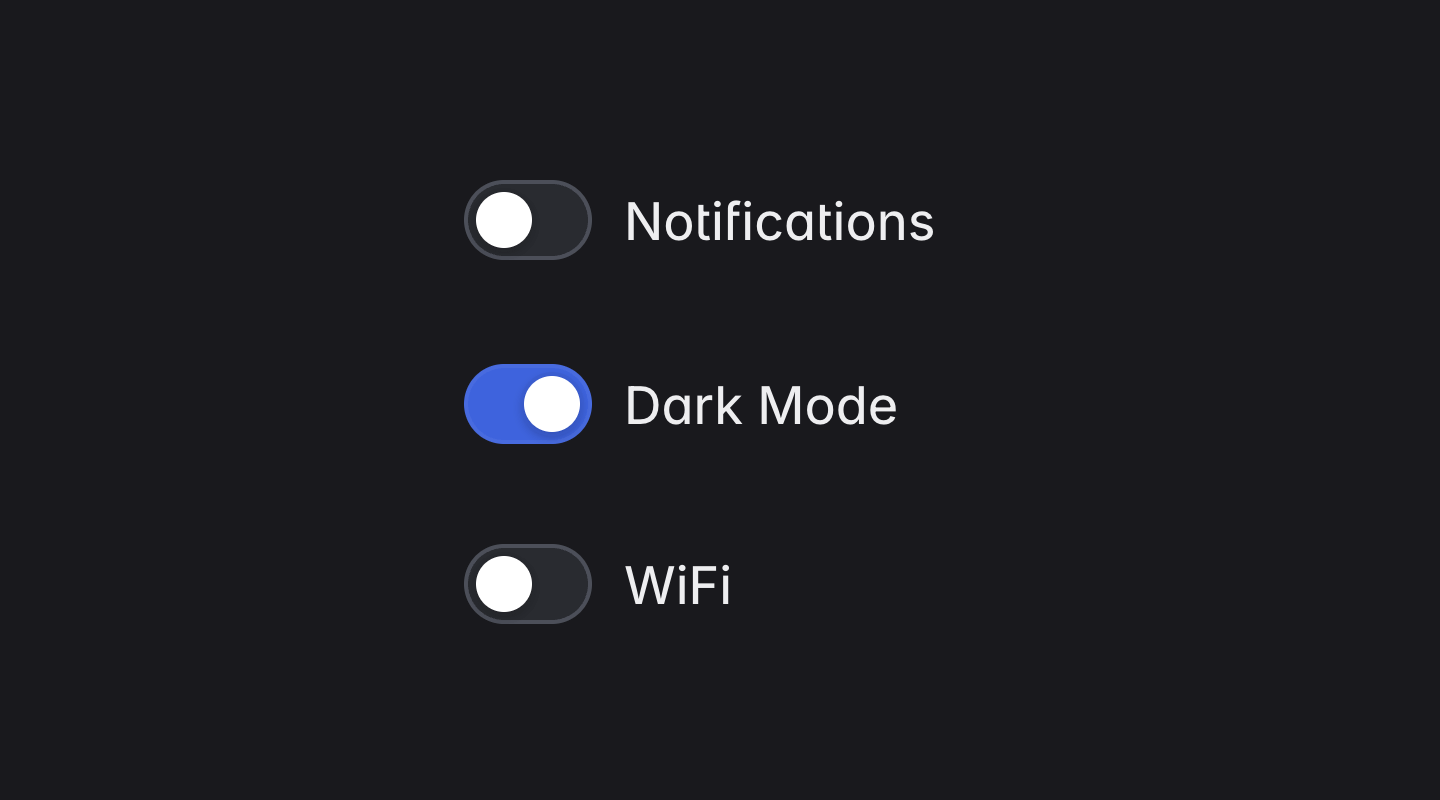 Captures boolean values as a clickable and draggable switch.