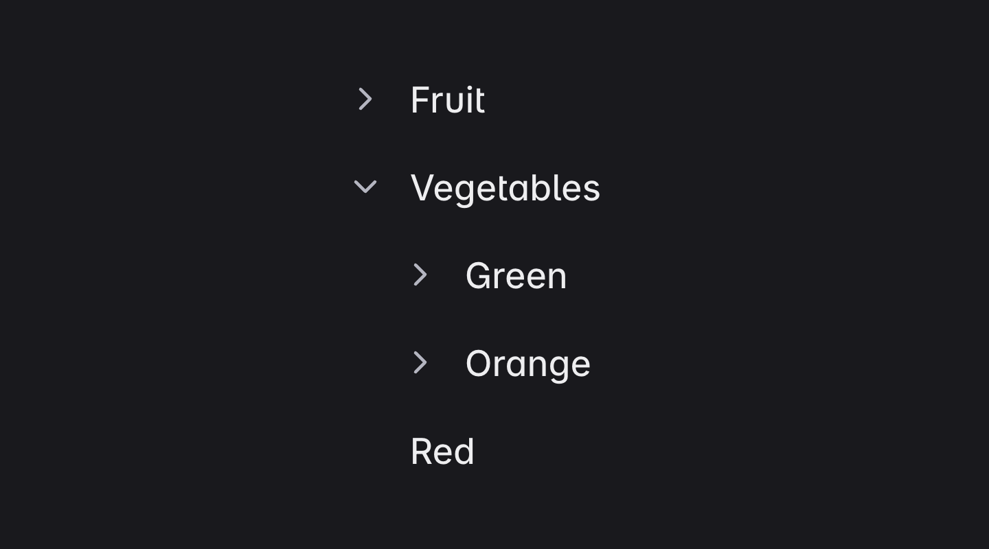 Presents hierarchical content as an expandable tree.